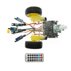 Linha do jogo do robô do carro de 7V-12V Arduino que segue o controlo a distância do infravermelho da luta contra o incêndio