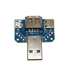Homem da placa de USB do adaptador múltiplo de USB micro 4P ao tipo fêmea conversor de C USB