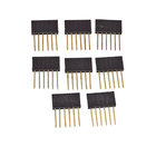 2.54mm chapeamento de ouro de 6 8 10 protetores de Pin Header Connector For Arduino