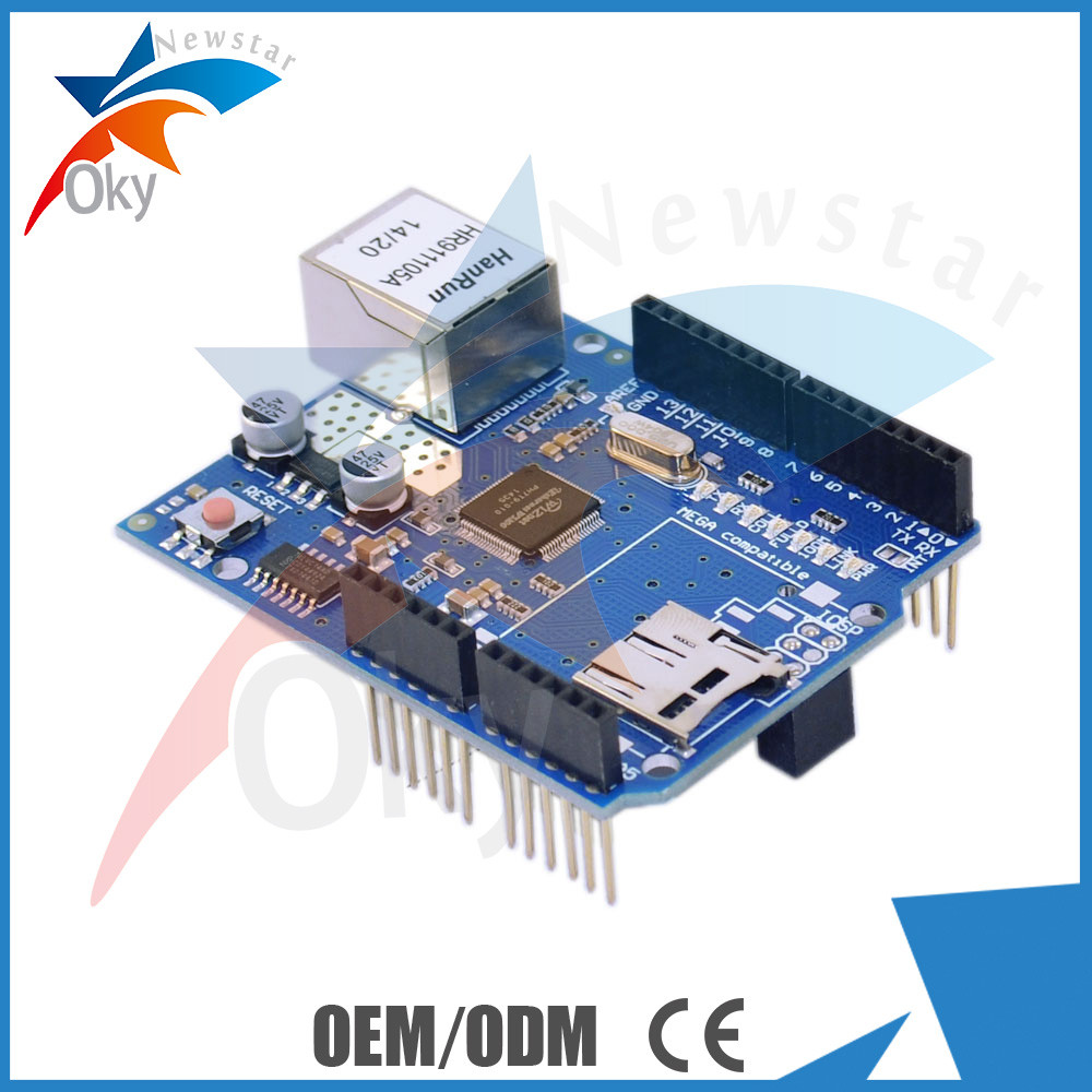 Protetor do Ethernet W5100 para o cartão do SD da placa de expansão da rede de Arduino