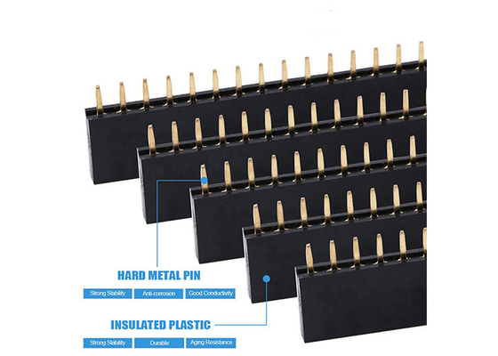Única placa reta Pin Header Strip Starter Kit fêmea do PWB da fileira para Arduino 120pcs