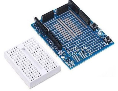 Protetor do protótipo de ProtoShield para Arduino com mini placa de pão