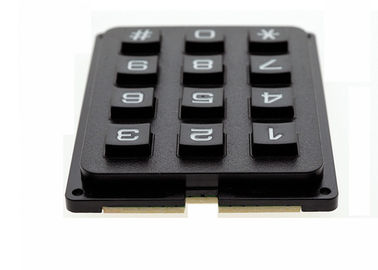 O teclado 12 de 4 x 3 matrizes fecha a cor preta tamanho de 7 x de 5,2 x de 0.9cm com material plástico