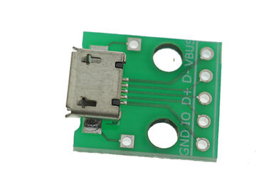 módulo micro USB do sensor do Pin Arduino de 2.54mm para mergulhar o B fêmea do soquete com placa de adaptador de solda