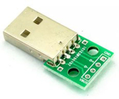 Homem de USB 2,0 à placa de adaptador do PWB do MERGULHO de 2.54mm