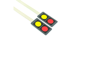 Dois botão vermelho e amarelo Mini Membrane Switch Panel 20x40MM