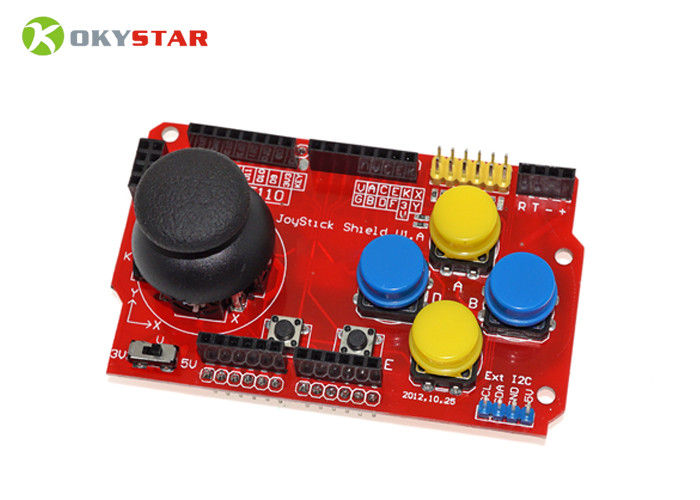 Placa de controlador vermelha de Arduino da expansão do protetor V1.A do manche do jogo para o projeto eletrônico da robótica