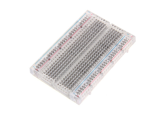Tábua de pão eletrônica Solderless de 400 pontos transparente
